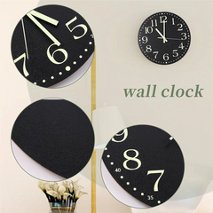 Luminous Wall Cloc,12 Inch Silent Non-Ticking Battery Operated Clock, Lighted Wall Clock Decoration for Bedroom