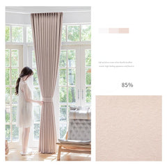 French Cream White Jacquard Thickened Chenille Blackout Curtains