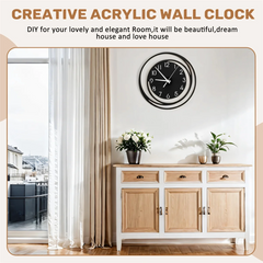 Creative Home Living Room Decoration Acrylic Wall Clock Explosion Models Minimalist Nordic Style Transparent Clock